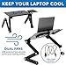 Mount-It! Adjustable Laptop Stand with Built-in Cooling Fans and Mouse Pad Tray, Easy to Use Ergonomic Laptop Stand for Bed, Couch, and Table, Portable and Lightweight