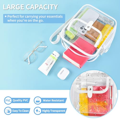 Image of SPODEARS Clear Crossbody Bag for Stadium, Concert, Festival & More - Adjustable Shoulder Strap & Bottle Holder