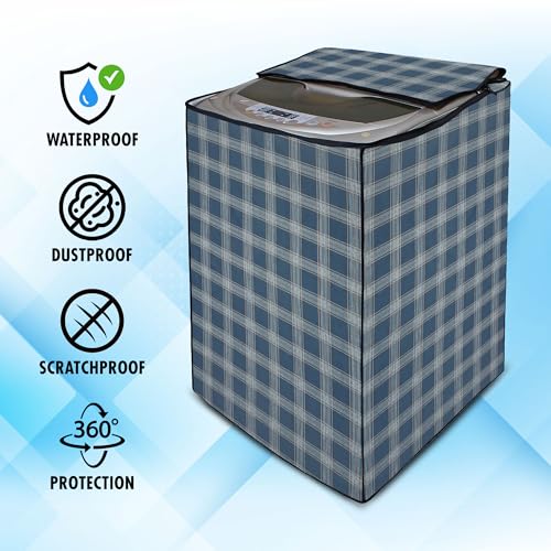 Image of Lithara Top Load Fully Automatic Washing Machine Cover for LG, Samsung, IFB, Whirlpool, Suitable for 5 kg & 5.5 Kg - Waterproof, Dustproof Cover (Print-7)