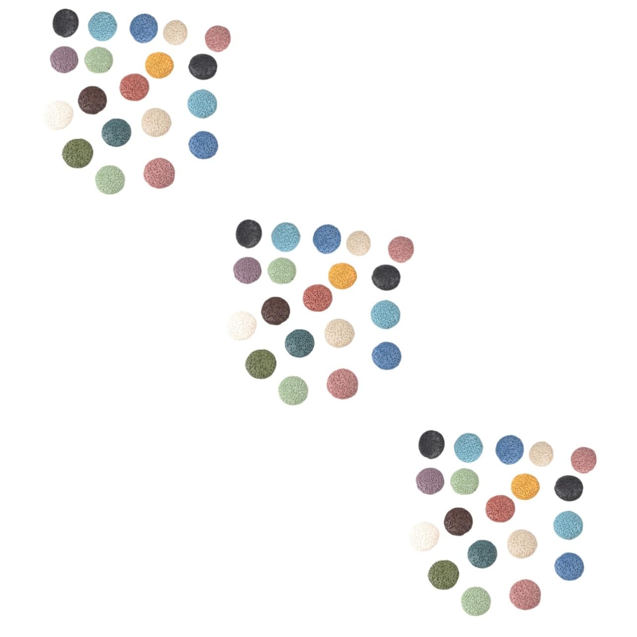 STOBOK 57pezzi Perline Colorate Pietra Vulcanica Per Creazioni Fai Da Te Pendenti Per Bracciali e Collane Di Charm Per Gioielli Unici