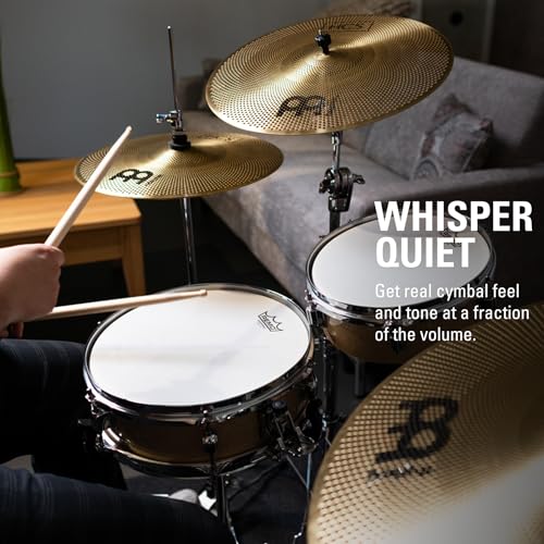 Meinl Cymbals Practice HCS Hihat – 14 Zoll (Video) Schlagzeug Becken Paar (35,56cm) – mit geringer Lautstärke – Messing – traditionelles Finish (P-HCS14H)