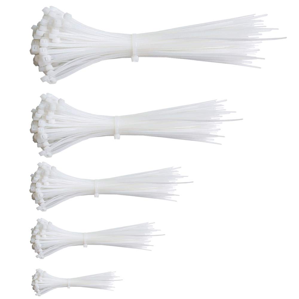 Zip Ties,ON THE WAY 500 Packs Djustable Lasting Self Locking 4+6+8+10+12-Inch Width 0.16inch Assorted Size Wire Ties Ultra Strong Lasting Nylon Cable Ties for Indoor and Outdoor-image-28