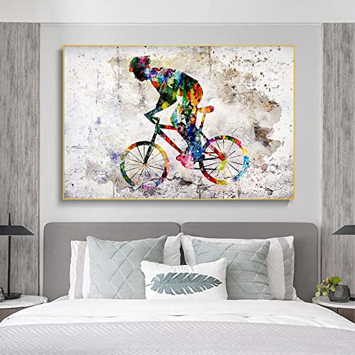 Affiche vélo de route graffiti 50x70 cm pour salon moderne - 3
