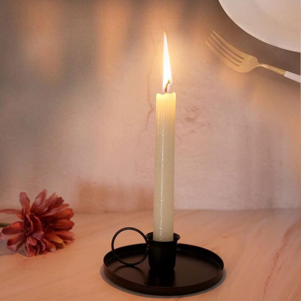 HTTGDGDH Candle Holder Metal Retro Candlestick Taper With Handle For Tabletop Wedding,D-1pcs