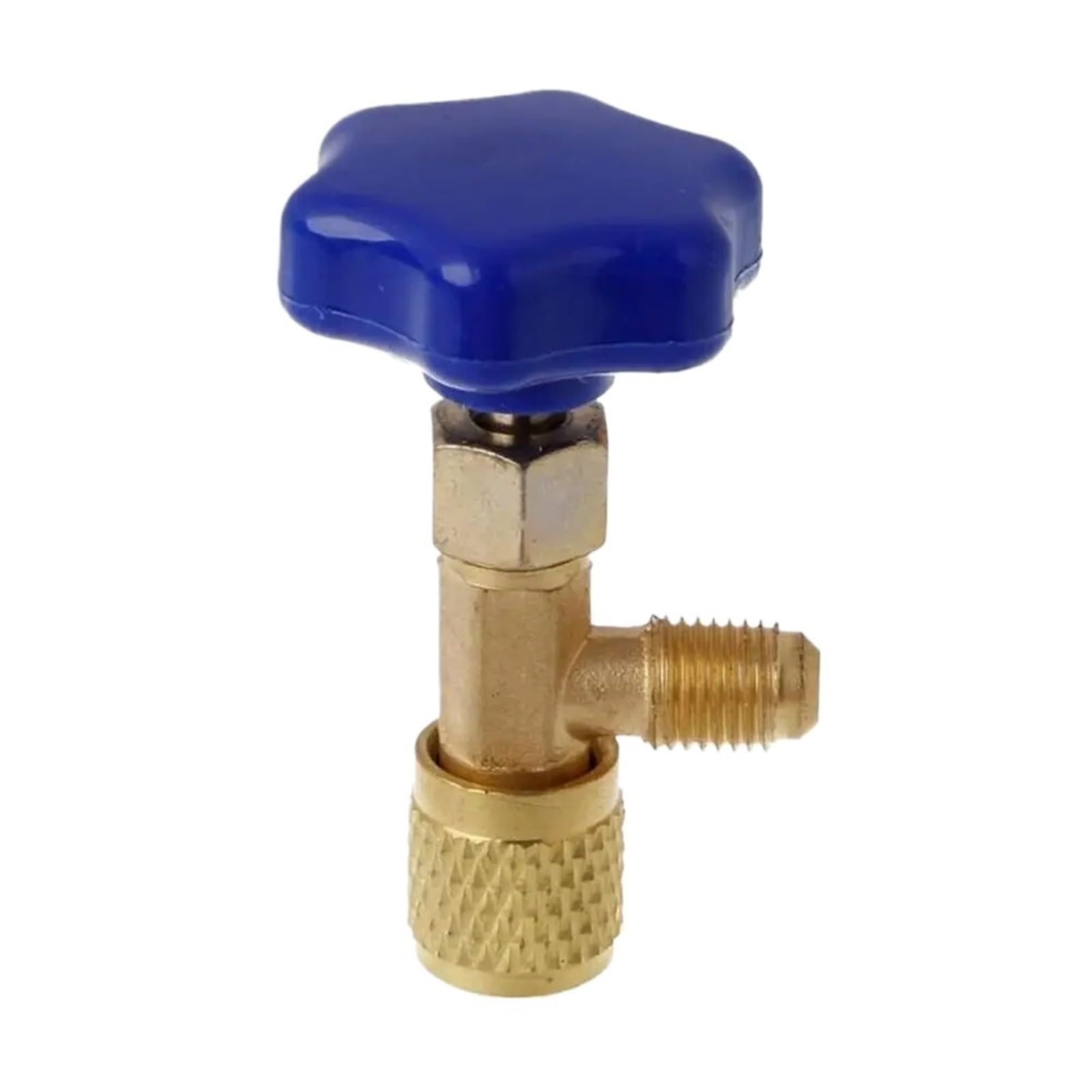 Qtyahdc A Control Solenoid Valve Hvac Fit For R22 R134 R410 Gas Refrigerant Dispensing Valve Opener Refrigerant Bottle Can Tap 1/4 Sae Thread Dapter 1Pc.(A)