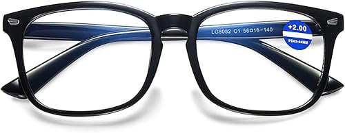 Miniatura 1 de ABETOS Lentes de lectura para computadora, bloqueo de luz azul, marco completo, cuadrado, transparente, lectores de bisagra duraderos para mujeres y