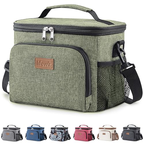 Lifewit Sac Isotherme Repas 9L, Glaciere Souple Isothermes pour Homme et Femme, Lunch Box Isotherm avec Portable Bandoulière, Sac Gamelle pour Travail, Pique...