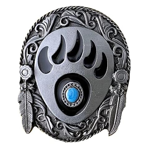 Western Bear Paw Bolo Tie Complete with Cord & Presentation Box Cover