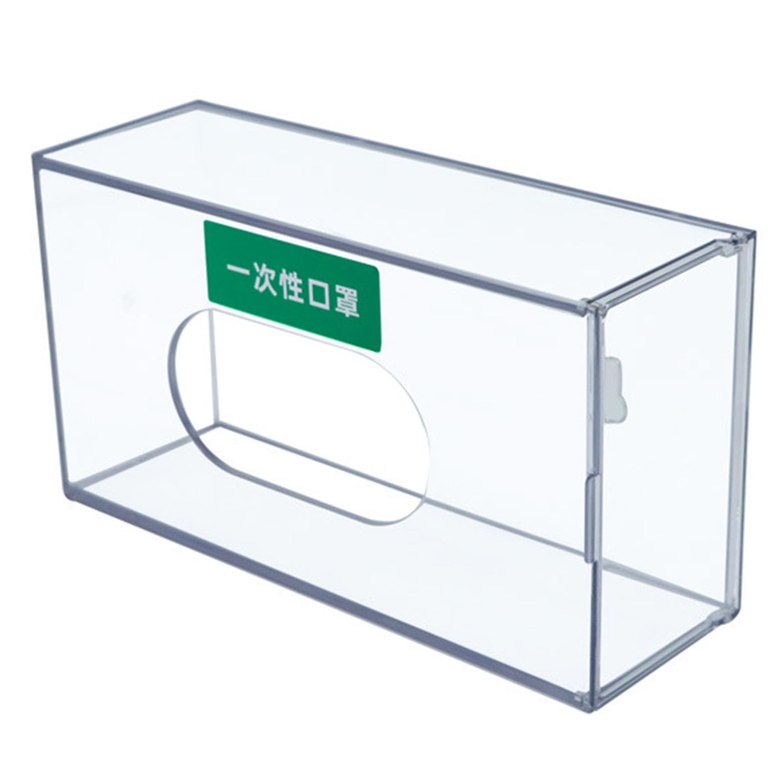 Gralara 3 Stück Handschuhspender Box Wandmontiert Aufbewahrungsbox Organizer Behälter PETG Material Transparent für Labor Küche Reinigung, 3 Stück