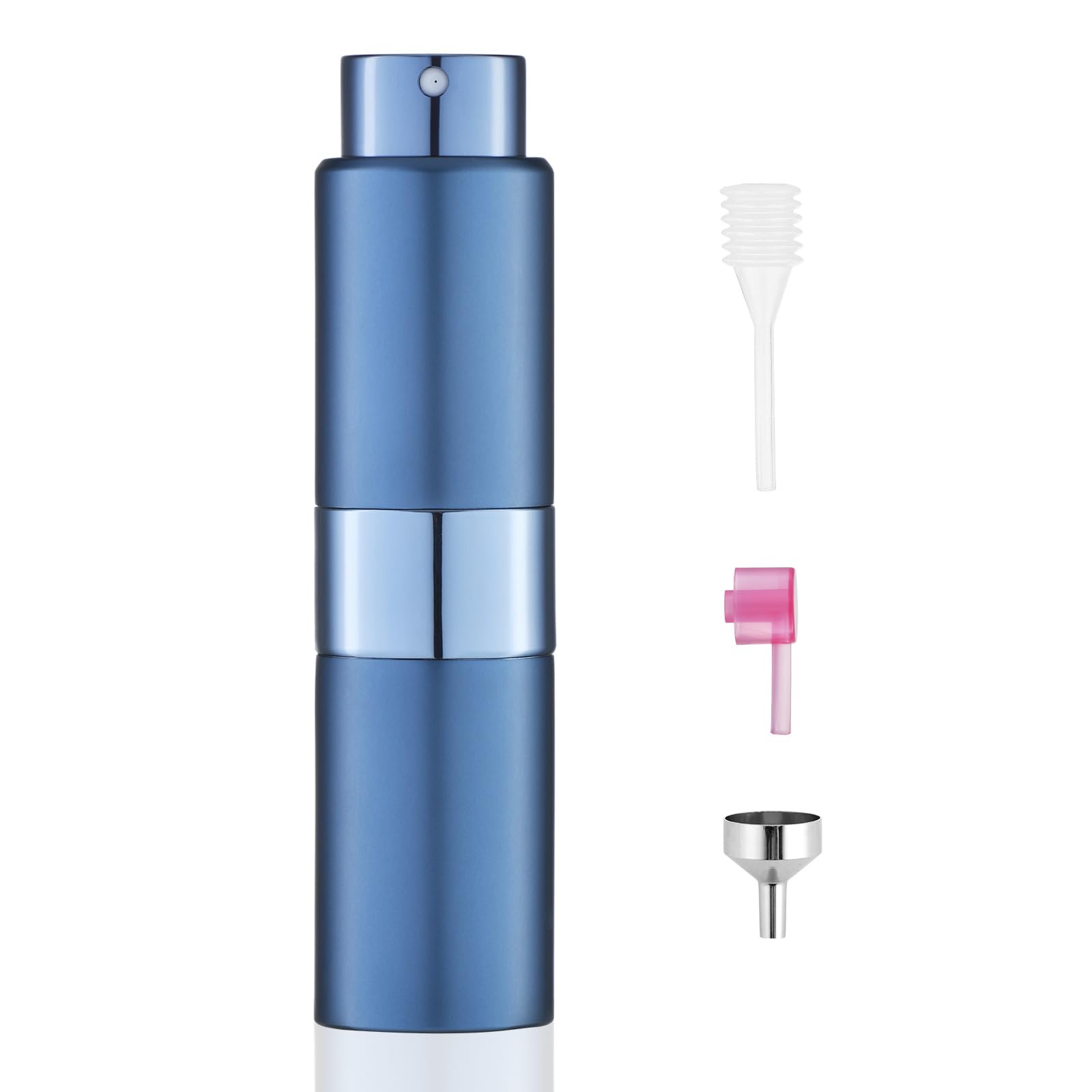 Toureal 20ml Parfum Zerstäuber für unterwegs - Reise Parfüm Abfüller für Urlaub - Mini Perfume Travel Bottle Atomizer - Parfümzerstäuber Nachfüllbar Leer und Kleine Parfüm flaschen zum Befüllen Blau