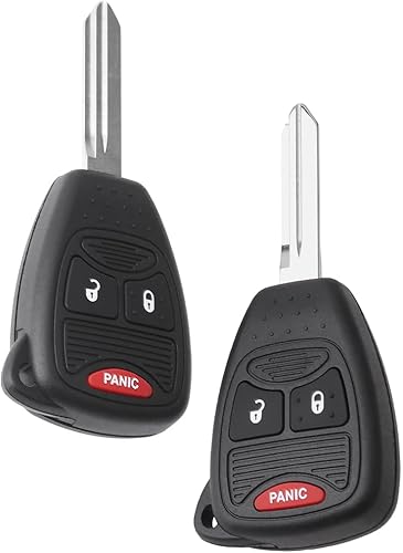 2 llaves de coche sin llave con control remoto de entrada abatible OHT692427AA de 3 btn compatibles con Ram Commander Compass Grand Cherokee Liberty