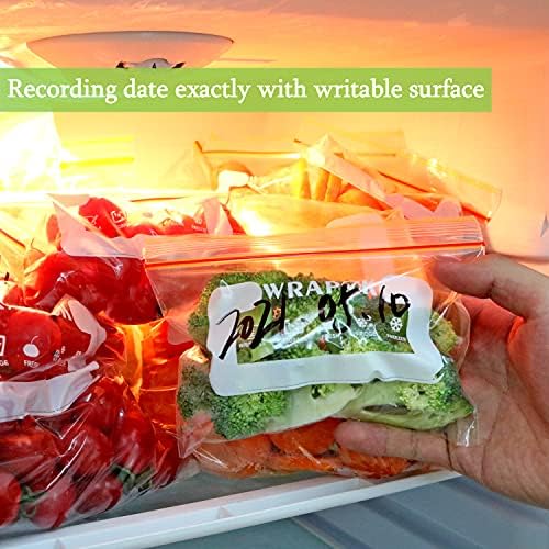 WRAPOK Small Freezer Sandwich Bags 100 Count Ziplock Snack Food Lunch Boxes Reusable Bag for School Kids - 6.3 x 4 Inch
