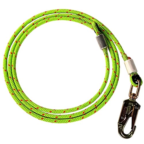 Rope Logic 33900 FL 1/2 x 15' W Core SwSnap Green Coated Flipline Climbing-Accessories