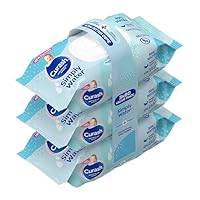 New Formula Curash Simply Water Baby Wipes, 3x80 Pack, Suitable for Newborns, 99% Purified Water, No Soap, Alcohol or Parabens, Thick & Soft Texture, Everyday Cleansing and Nappy Changes, 240 Wipes