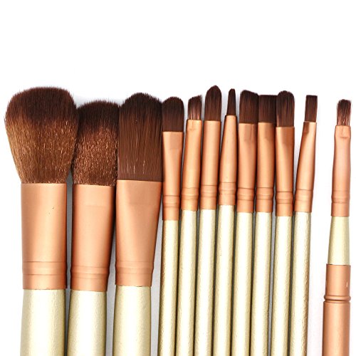 BOXING Nkd3 Makeup Brush Set - Face Powder Brushes - Eye shadow Blushes Makeup Brush Kit (12 Pcs) Professional Premium Synthetic Makeup Brush Set
