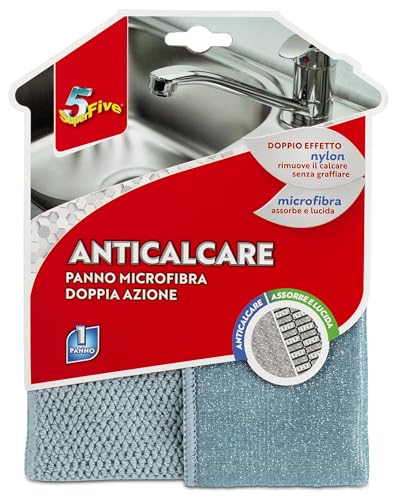 SUPERFIVE, Anticalcare, Panno Doppio Lato in Microfibra e Nylon, Specifico per Calcare (1)
