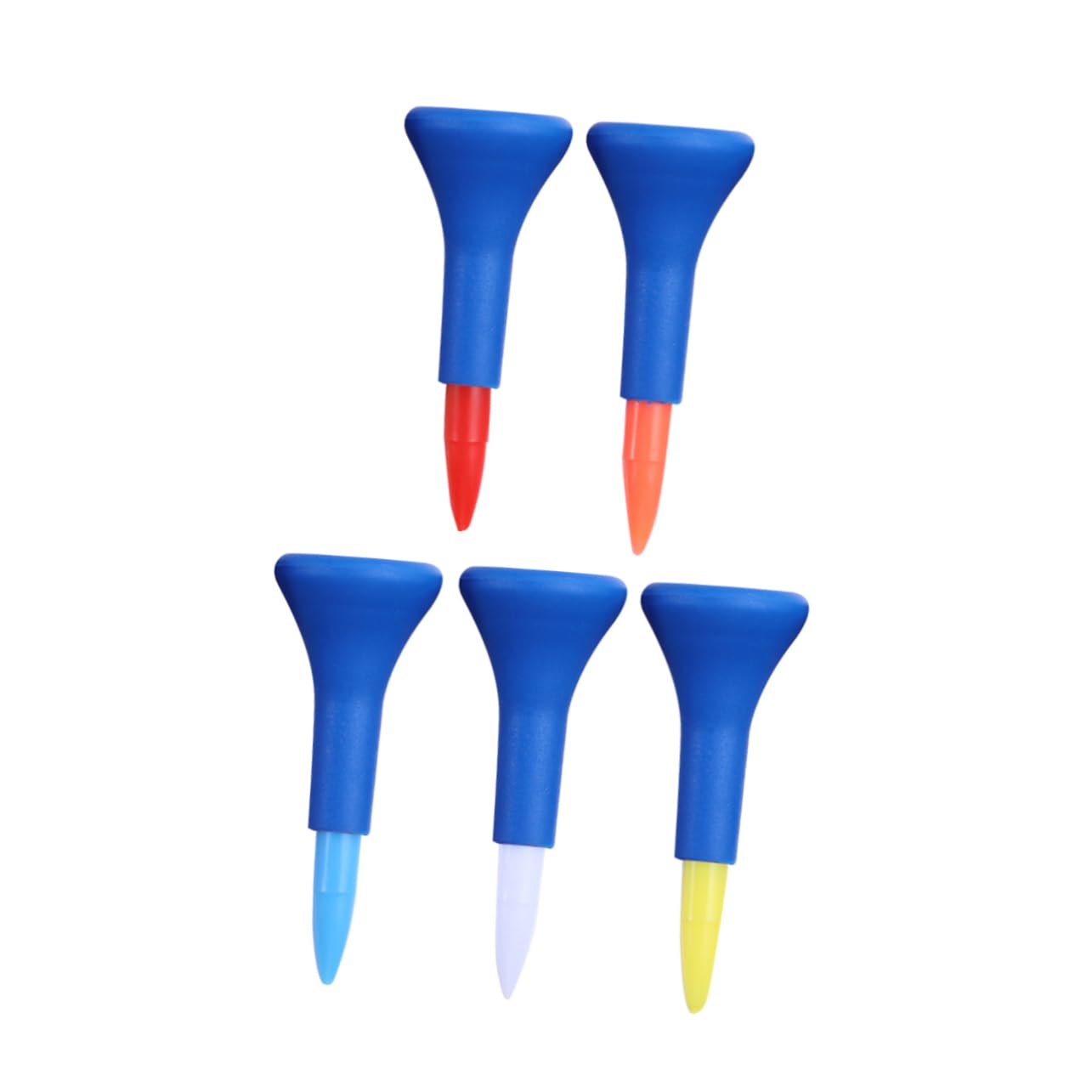 balacoo 5pcs Golf Training Spikes T154 Plastic Tee Accessories Compact and Portable for Golfers