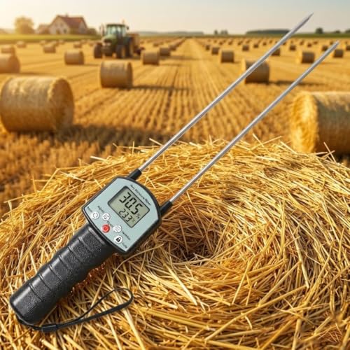 Probador de humedad de heno para evitar moho en almacenamiento de alfalfa