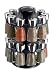 Cole & Mason Herb and Spice Rack with Spices - Revolving Countertop Carousel Set Includes 20 Filled Glass Jar Bottles