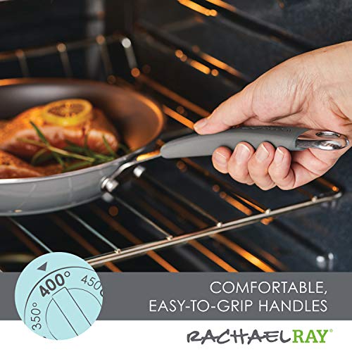 Rachael Ray - 16802 Rachael Ray Cucina Nonstick Cookware Pots And Pans Set, 12 Piece, Sea Salt Gray #TOP3