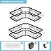 AKTECKE Corner Shower Caddy, 2 Pack Adhesive Shower Corner Organizer Shelves, No Drilling Stainless Steel Shower Storage Rack with Hooks&Toothpaste Holder for Bathroom Kitchen （for 90° Corners Only）