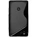 Amzer AMZ95686 Dual Tone TPU Hybrid Skin Fit Case Cover for Nokia Lumia 520 - 1 Pack - Retail Packaging - Black