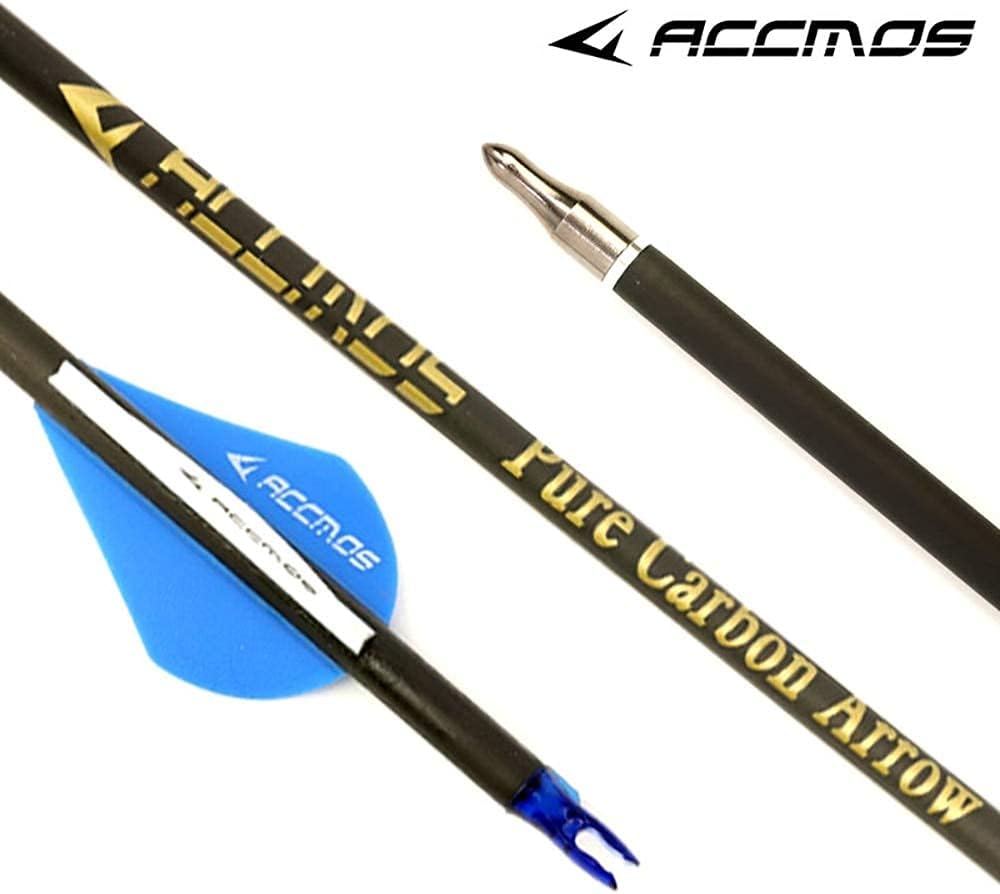 Spine 350 Arrow 29 Inch Arrow Target Practice Arrow Hunting Arrow Carbon Arrows Compound Bow Recurve Bow Adult Youth Archery Indoor Outdoor Shooting Field Tip 12pc