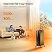 Kismile Portable Electric Radiator Heater, Oil Filled with 3 Heat Settings, Adjustable Thermostat, Overheat & Tip-Over Protection For Indoor Use, 1500W (Black)