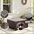 Rattaner Outdoor Sectional Sofa Set 7 Pieces Wicker Patio Furniture Couch Glass Table with Non-Slip Cushions Furniture Cover, Navy Blue