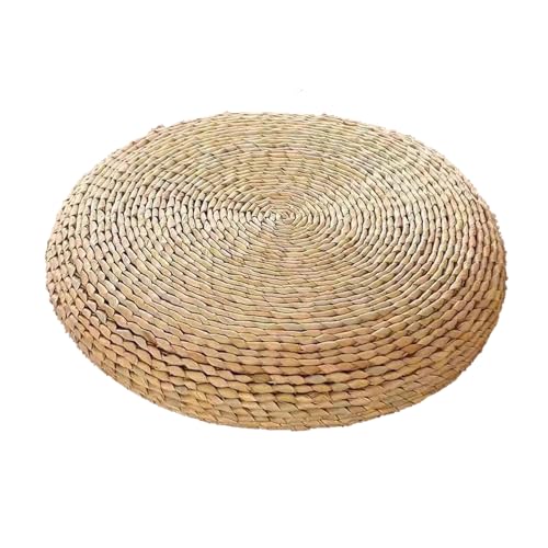 haoyunjianjiakい草 座布団 蒲草座布団 円形 座布団い草 井草 イグサ 伊草 瞑想用クッション カラー ざぶとん クッション シートク ッション 夏用 蒸れない座布団 手作り 素朴 お尻が痛くならない 座り心地いい 手入れ簡単 (直径50cm,プーミャオプラスコットン) [並行輸入品]（Amazon）