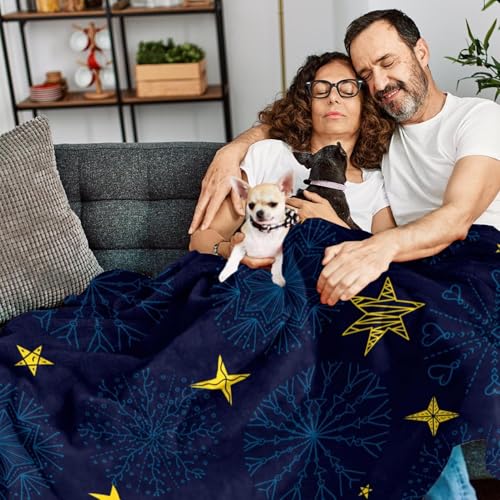 Couverture étoiles d'or plaid doux et chaud pour des nuits apaisantes - 7