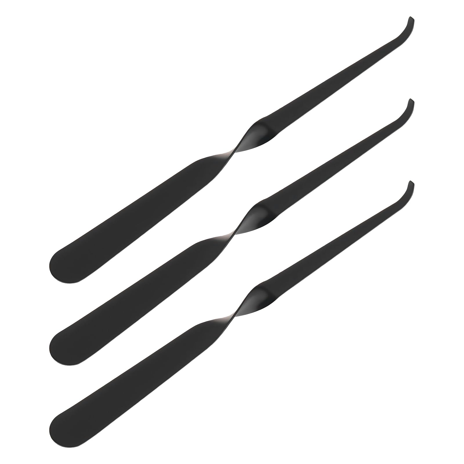 Be In Your Mind 3pcs Stainless Steel Candle Wick Dippers Candle Snuffer Wick Hook Suitable for Extinguishing Candle Wicks, Black (20.5x1.8cm)