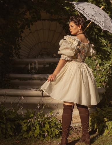 Image of Scarlet Darkness Women's Underbust Corset Top Renaissance Medieval Lace-up Boned Fairycore Pirate Corsets