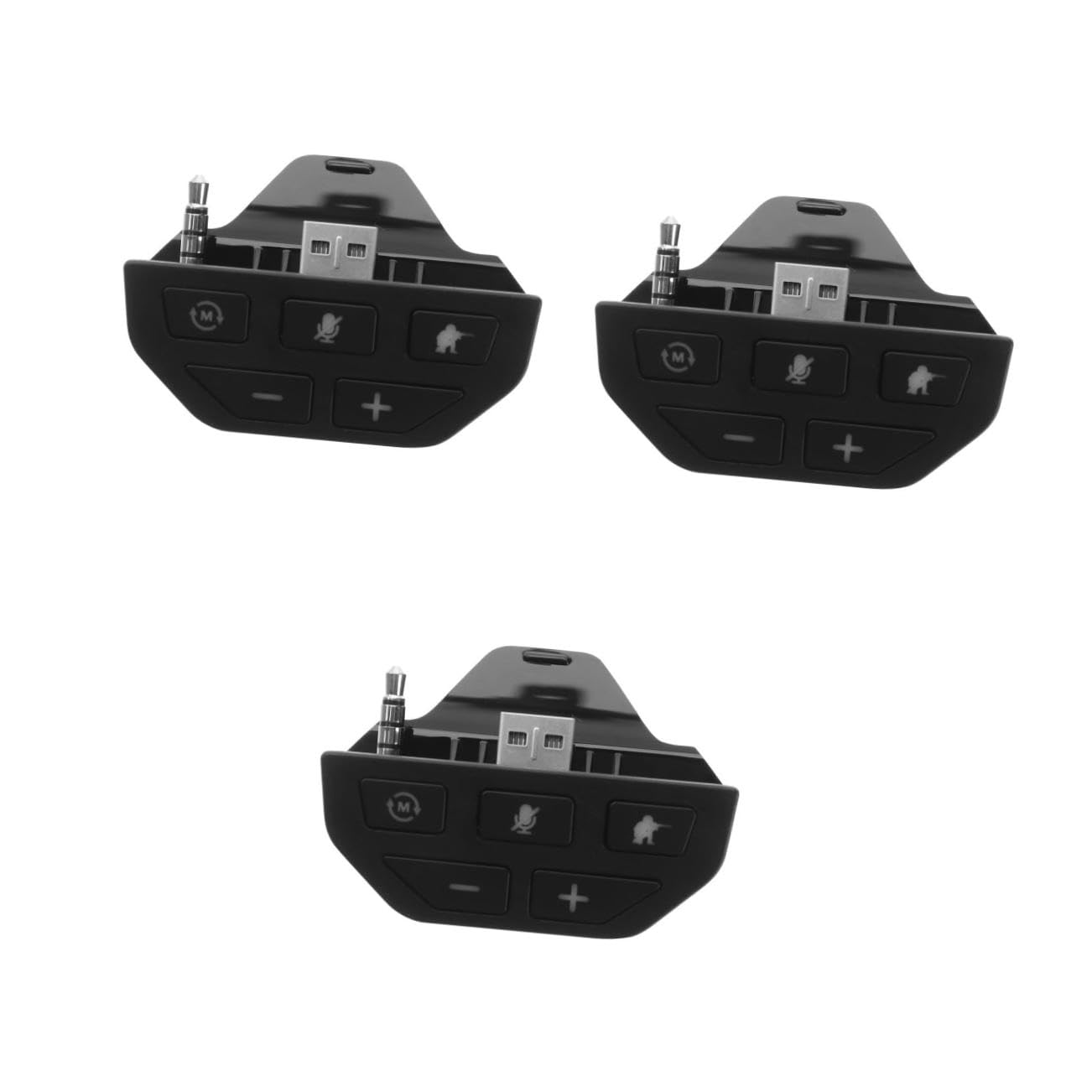 Hemobllo 3 Pz Adattatore per cuffie controllore forniture per cuffie adattatore per controller audio per convertitore per adattatore per giochi audio senza fili pulsante AbS