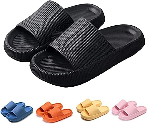 rosyclo Cloud Slides for Women and Men,Massage Comfy Non-Slip Shower Bathroom Slides House Cloud Cushion Pillow Slides Sandals for Indoor& Outdoor Slippers…
