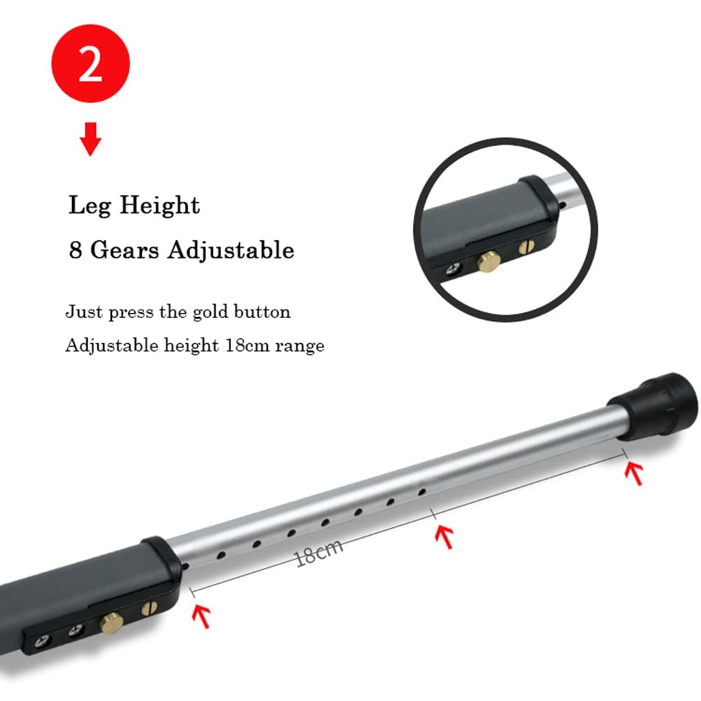 NGD Muletas Ortopédicas de Aluminio-Regulables en Altura,Muletas Axilares Retráctiles para Adultoscon Reflector y Contera Antideslizante,Agarre Cómodo,Soporta hasta 250kg (Color : Blue)