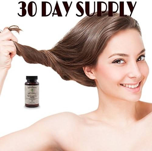 Miniatura 9 de Hydratherma Naturals Crecimiento del cabello más vitamina con 5000 mcg de biotina para apoyar el crecimiento del cabello más rápido, más largo y