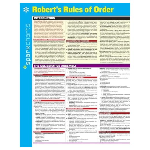 Robert's Rules of Order SparkCharts (Volume 61)