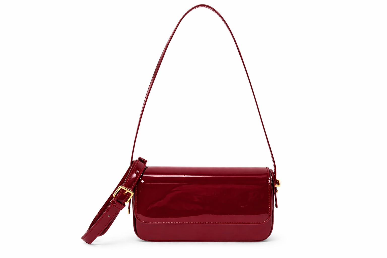 haveglam Women Patent Leather Sling Bag | Glossy PU Leather Shoulder Bag for Girls | Adjustable Strap Small Crossbody Purse | Trendy Party & Casual Handbag-picture-47