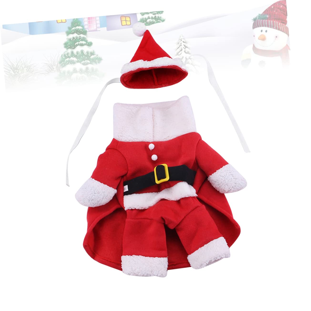 HMJGDHX 3 Pezzi Cappotto in Piedi di Natale Costume per Animali Domestici Divertenti Vestiti Cosplay per Cucciolo di Cane Xl Vestiti per Cani Costume da Festa per Animali Domestici Vestito Operato per