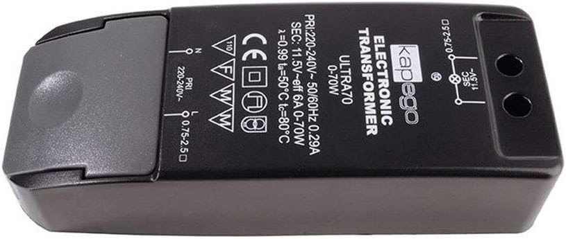 Kapego 180515 220-240 V AC/50-60 Hz Ultra-70 Constant Voltage Phase Alignment Dimmable Mains Unit