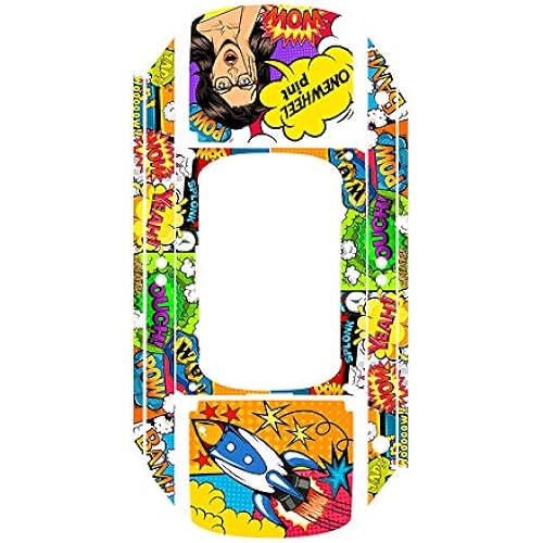 Graphics for OneWheel Pint, Comic design, Rail decals and grip tape only, EARTH SURF DESIGNS by Senge Graphics Inc.