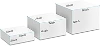 Vista 2 de Buffet Risers, Dessert Table Display Set, 3PCS 6"x7"x8" Acrylic Risers for Display Nesting Risers with Hollow Bottoms, Display Stands for Party