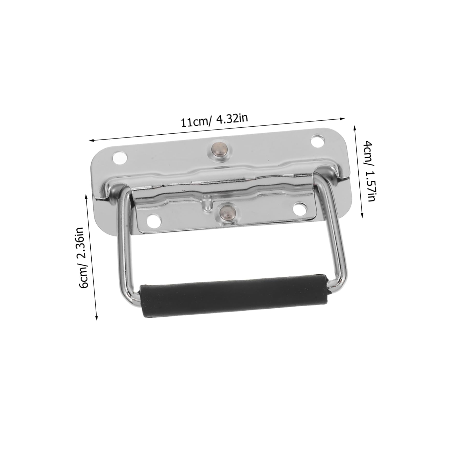 ERINGOGO Stainless Steel Tool Box Handle Heavy Duty Foldable Pull Handle Spring Action for Suitcases Cabinets