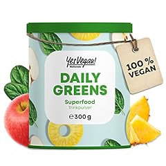 Daily Greens Superfood Pulver (300 Gramm) Alternative zu Athletic Greens I Vitaminen, Mineralstoffen, vegan Protein und Ballaststoffen I Smoothie Pulver