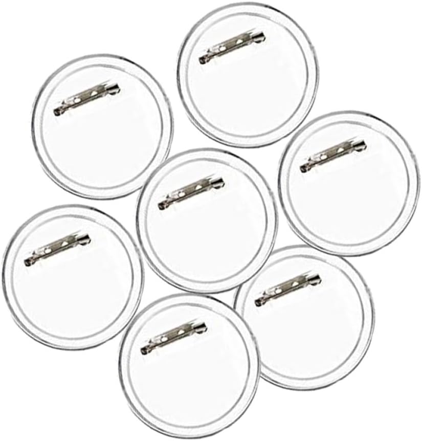 COLLBATH DIY Acrylic Button Badge Kit with Pin 30pcs Set for School Company Craft Supplies