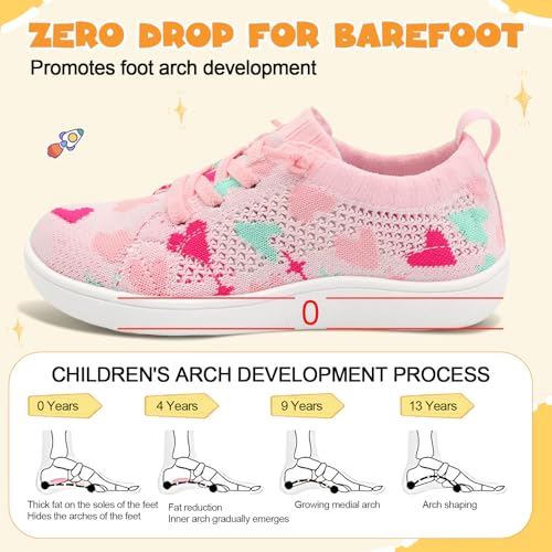 Image of LeIsfIt Toddler Shoes Girls Boys Wide Shoes Kids Zero Drop Minimalist Sneakers Barefoot Slip on Tennis Sneakers