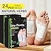 24Pcs Foot Pads(3 in 1), Natural Herbal Feet Patch with Bamboo Ginseng Licorice Ginger Powder Promotes Rest, Deep Cleansing Foot Pads Feet Patches for Body Care