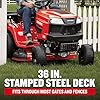CRAFTSMAN 36 Gas Riding Lawn Mower with 11.5 HP* Briggs and Stratton Single-Cylinder Engine, Gas Lawn Tractor with 7-Speed Transmission, Red/Black (13AC77XYA93)