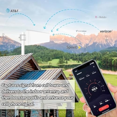Image of Cell Phone Booster for Home,Up to 6500 sq ft,Cell Phone Signal Booster for Band 66 /25 /2 /4 /5 /12 /13 /17,Boost 5G 4G Data for U.S. Carriers FCC Approved